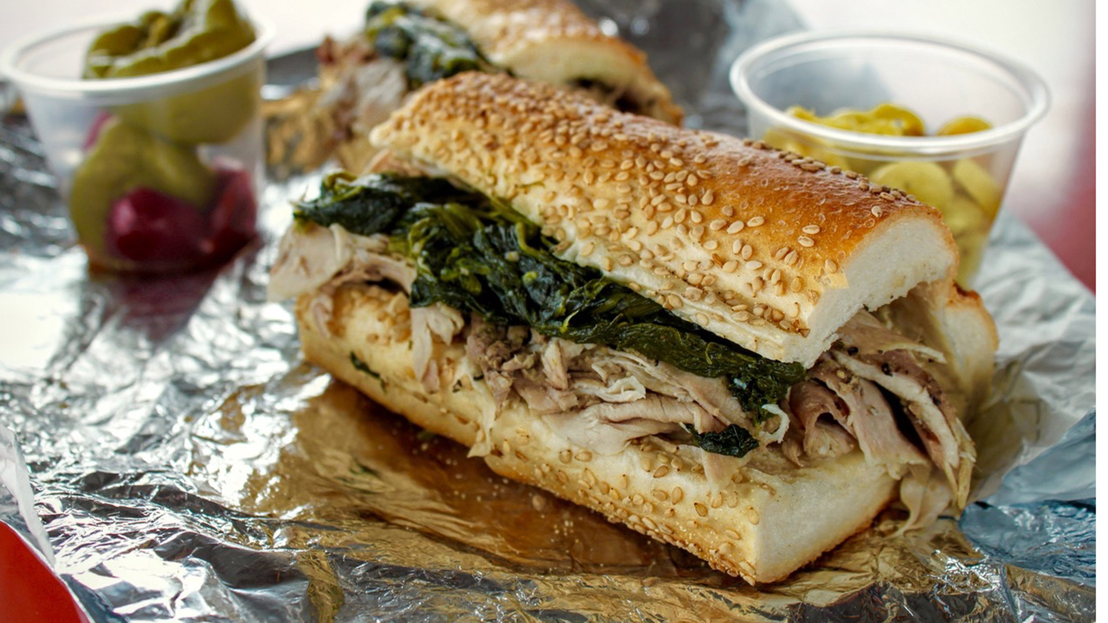 a roast pork sandwich from johns roast pork
