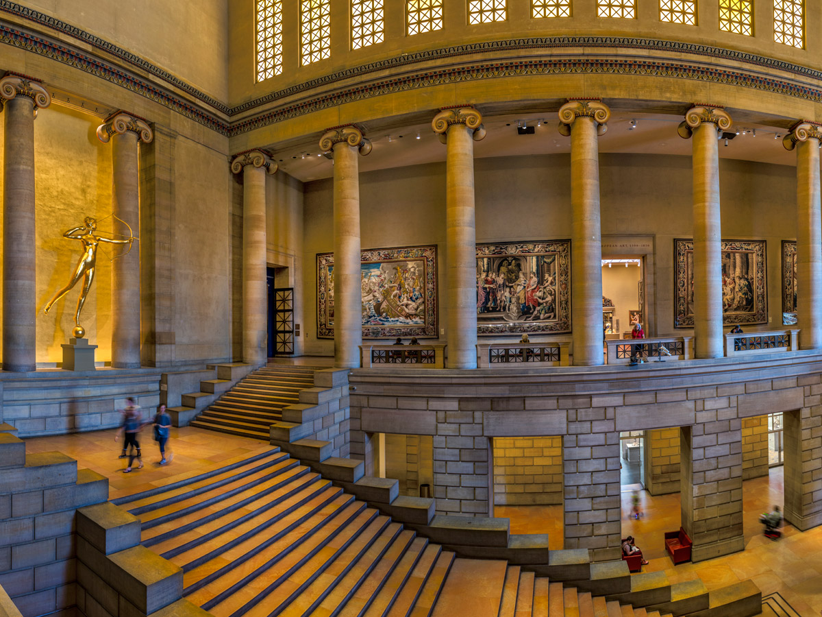 great stair hall at the philadelphia museum of art
